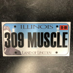 Illinois 309 MUSCLE License Plate Sticker.