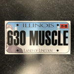 Illinois 630 MUSCLE License Plate Sticker.
