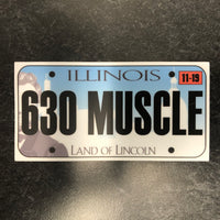 Illinois 630 MUSCLE License Plate Sticker.